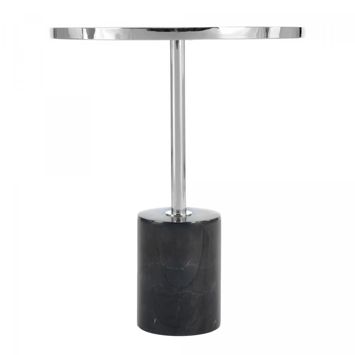 Tavolino da caffè in acciaio fatto a mano LOVA 46x46 grigio e nero