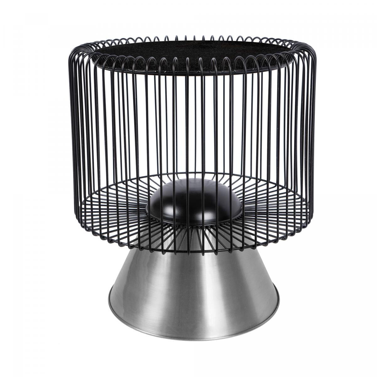 Tavolino PUNO fatto a mano in marmo - Nero - 51x51x56,5cm