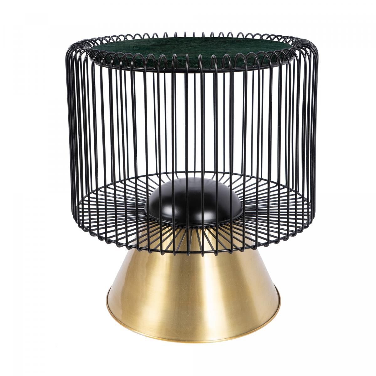 Tavolino PUNO fatto a mano in marmo - Verde - 51x51x56,5cm