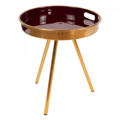 JASO 38x38 plum handmade iron coffee table with contemporary pattern
