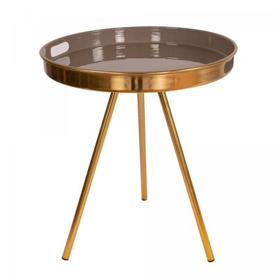 Handmade iron coffee table with contemporary pattern BAPA 47x47 gray