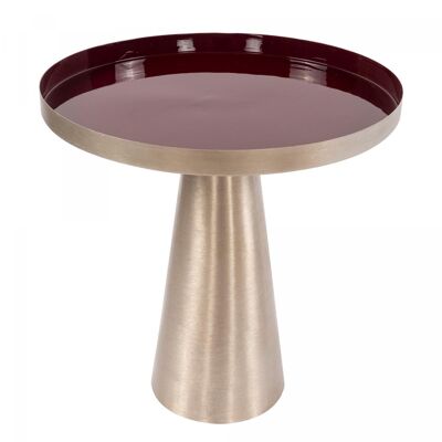 Handmade iron coffee table with contemporary HOJO pattern 45x45 plum