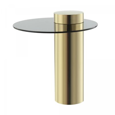 DEBI 46x46 gold and gray handmade stainless steel coffee table
