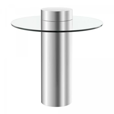 DEBI handmade stainless steel coffee table 46x46 grey and light