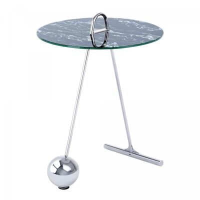 RUSI Coffee Table Handmade in Steel - Grey - 46x46x60cm