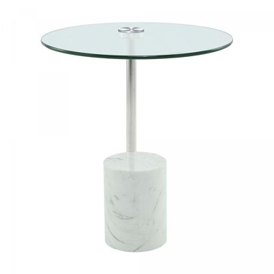 NIJE 44x44 grey and white handmade stainless steel coffee table