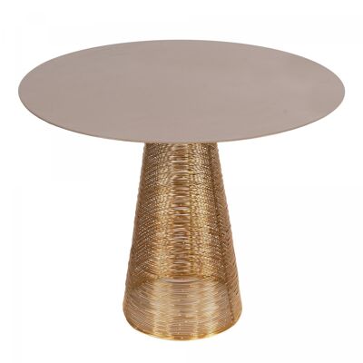 Table basse fait main en fer motif contemporain RUVE 20x20 gris