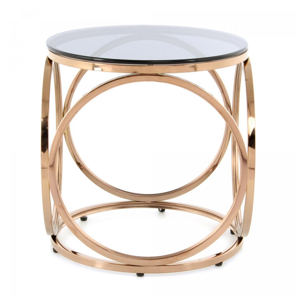 Tavolino TUHU fatto a mano in acciaio inox - Grigio - 40x40x42cm