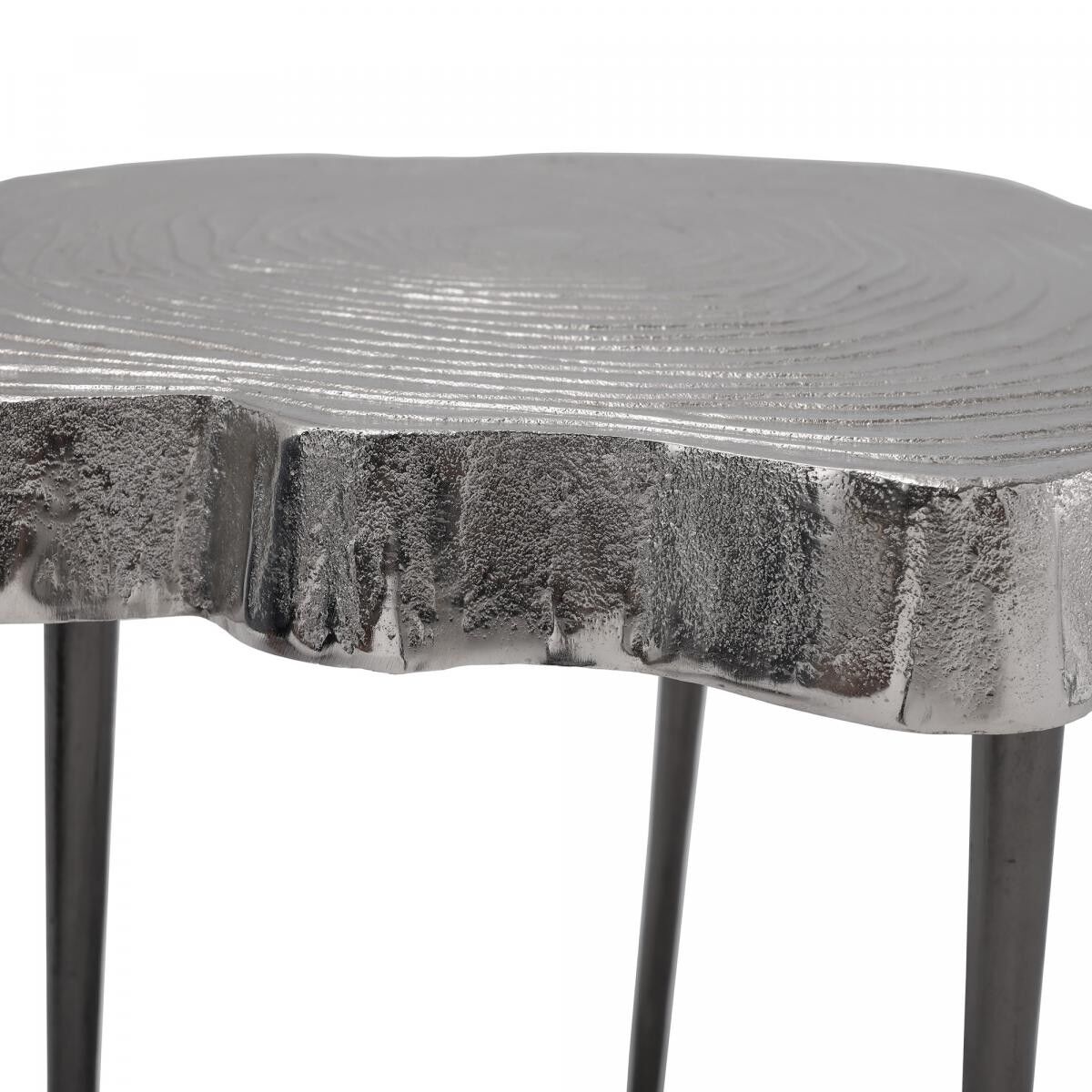 Tavolino da caffè in alluminio fatto a mano MOMA 44x46 grigio