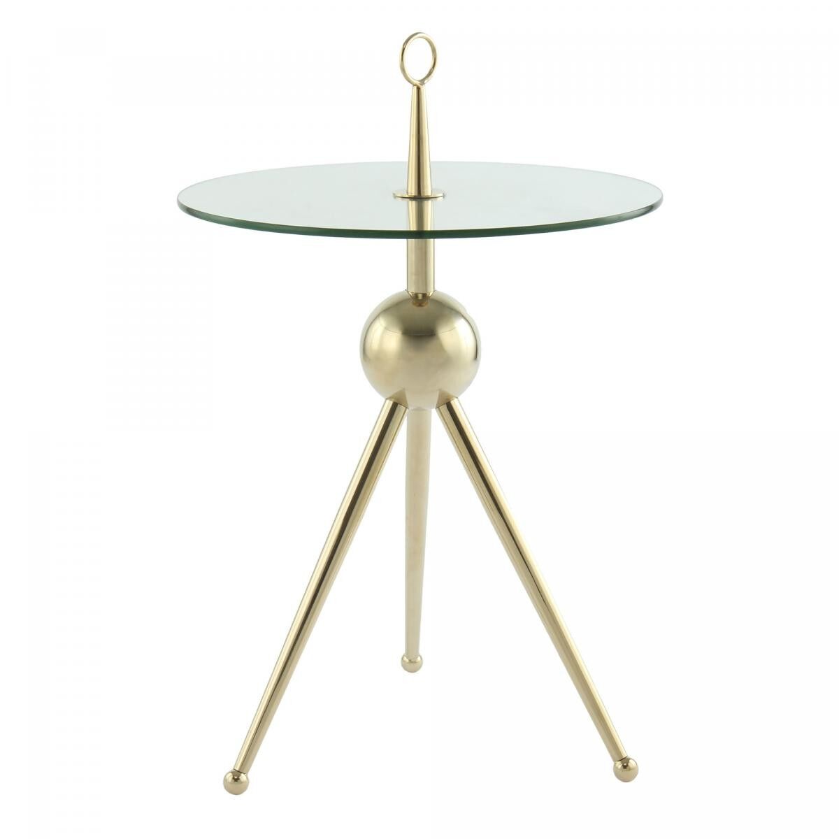Tavolino MOME fatto a mano in acciaio inox - Oro - 46x46x70cm