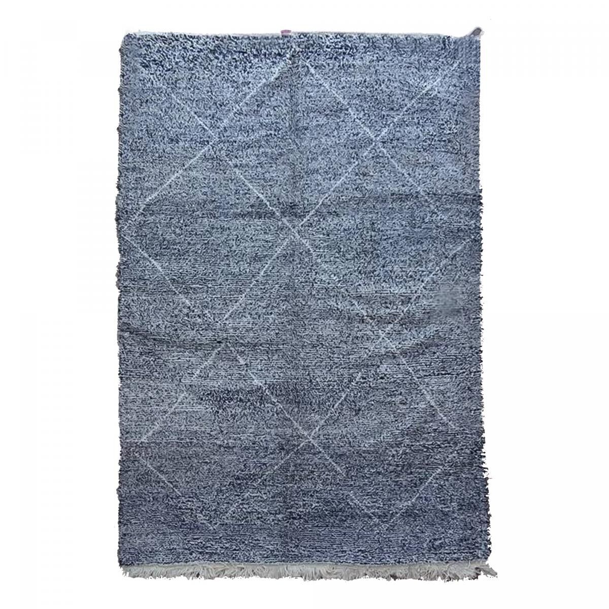 Authentic Berber rug 205x310 handmade in gray wool NITI