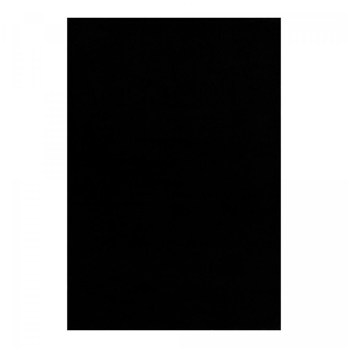 Tapis salle à manger 200x290 tissé noir rectangle motif uni PAJU