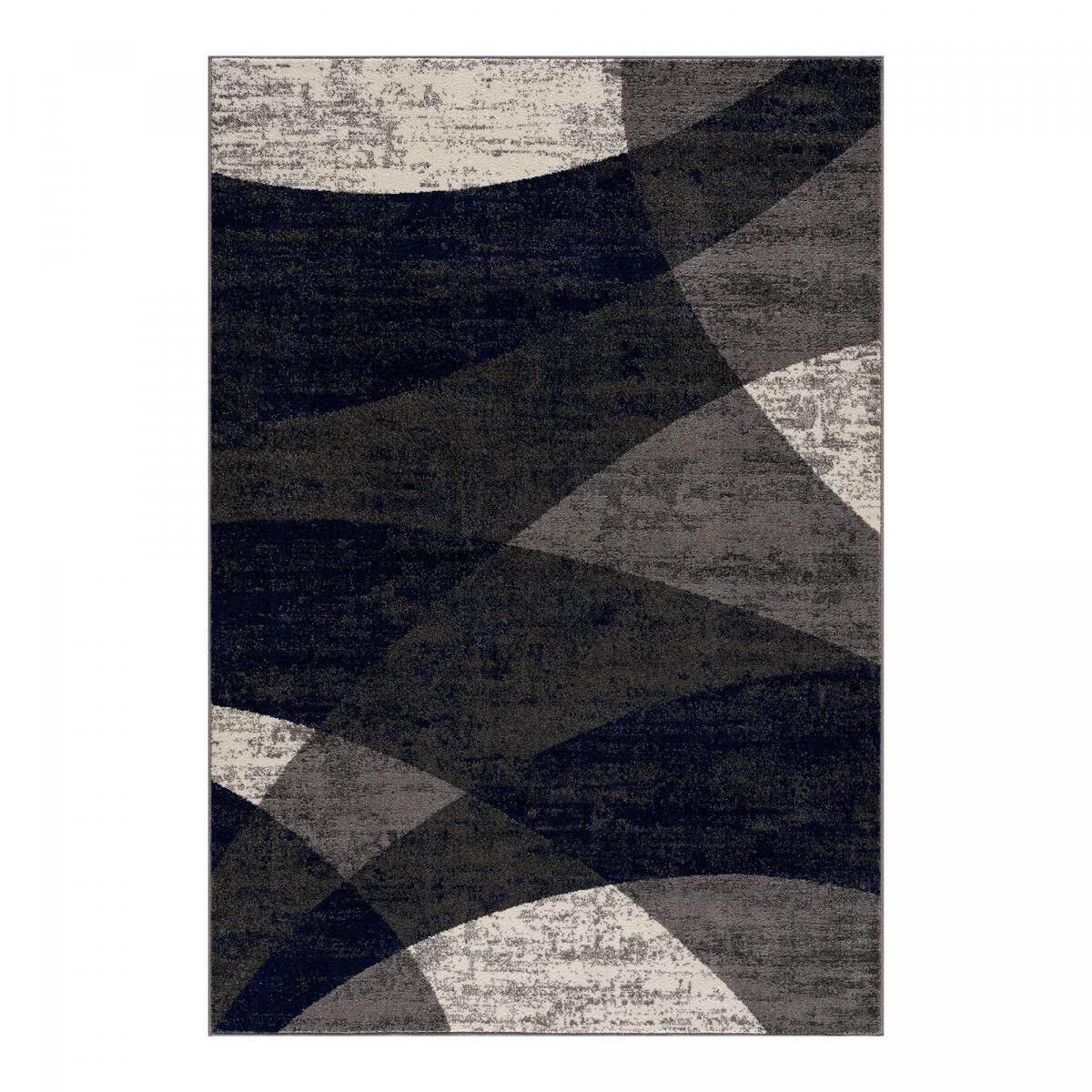 Tappeto d'ingresso 80x150 tessuto rettangolo blu motivo geometrico VITE