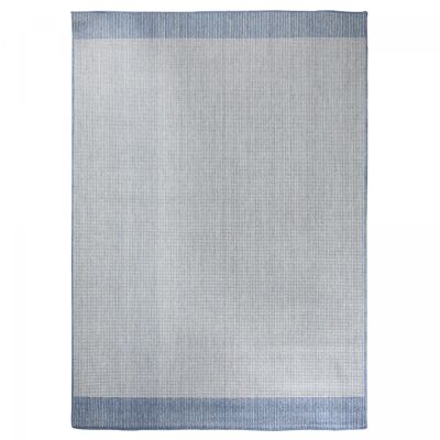Tappeto da esterno, kilim reversibile 240x340 EX1 BOR blu e grigio