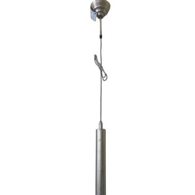 Lampe Suspendue - Lumière - Pipe - Nickel Vintage - Longueur 65cm