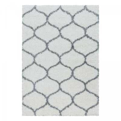 Tappeto Shaggy 120x170 rettangolare tessuto crema motivo scandinavo SANI