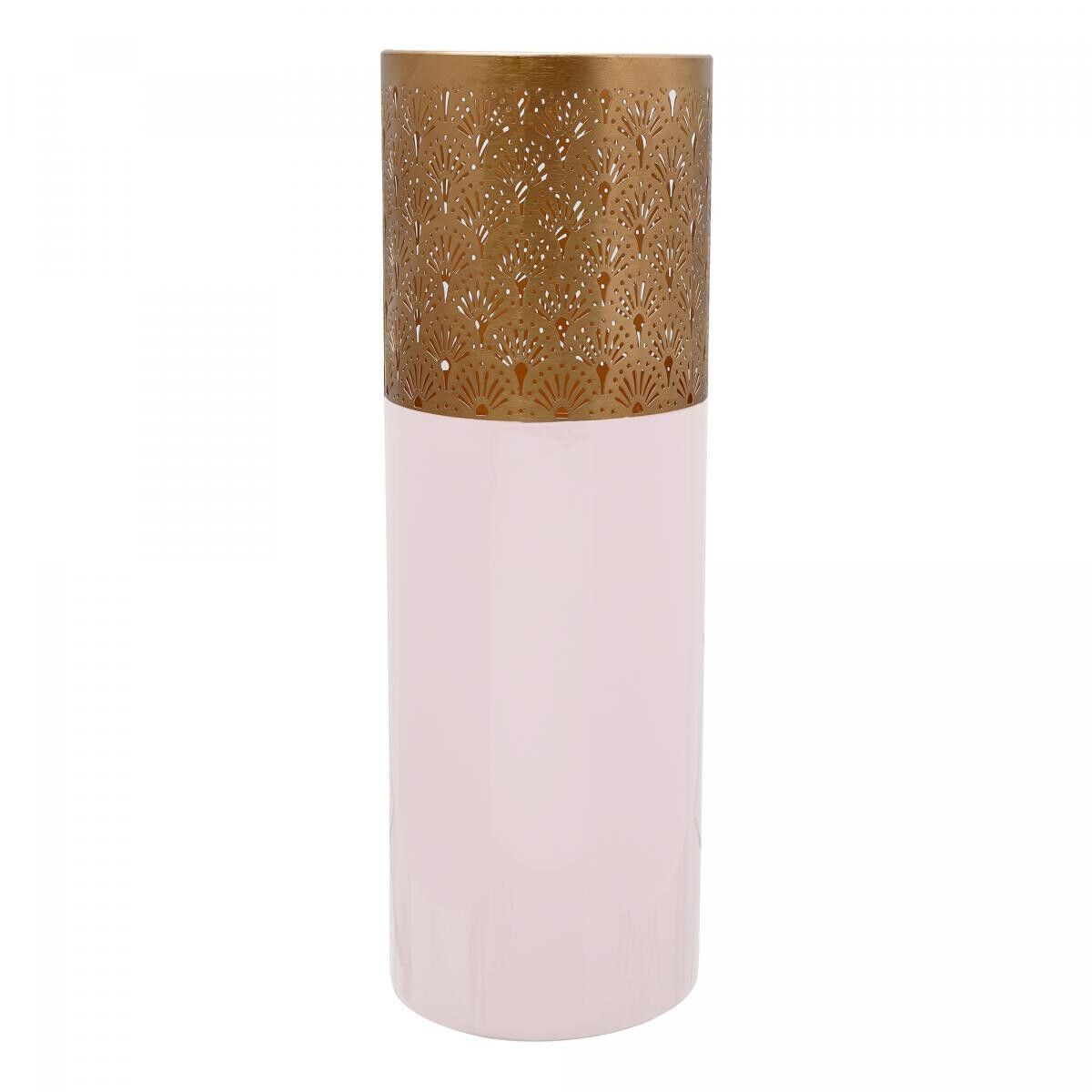 TIGU Vaso in ferro fatto a mano - Rosa - 20x20x60cm