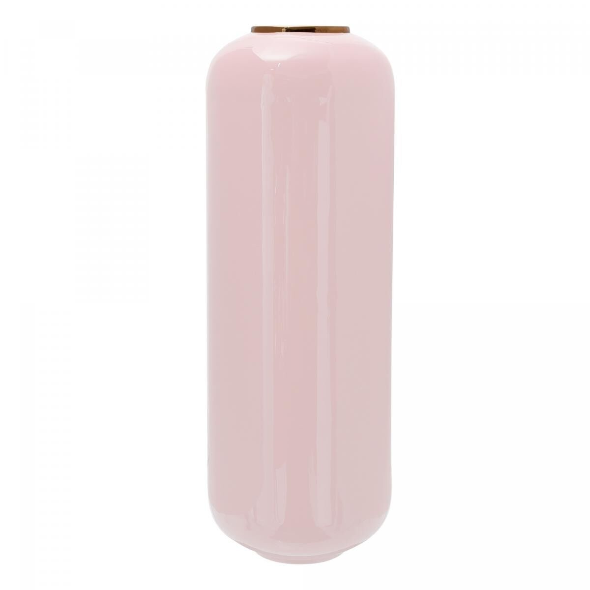 PALA vaso in ferro fatto a mano 24x24x69 rosa e polvere oro