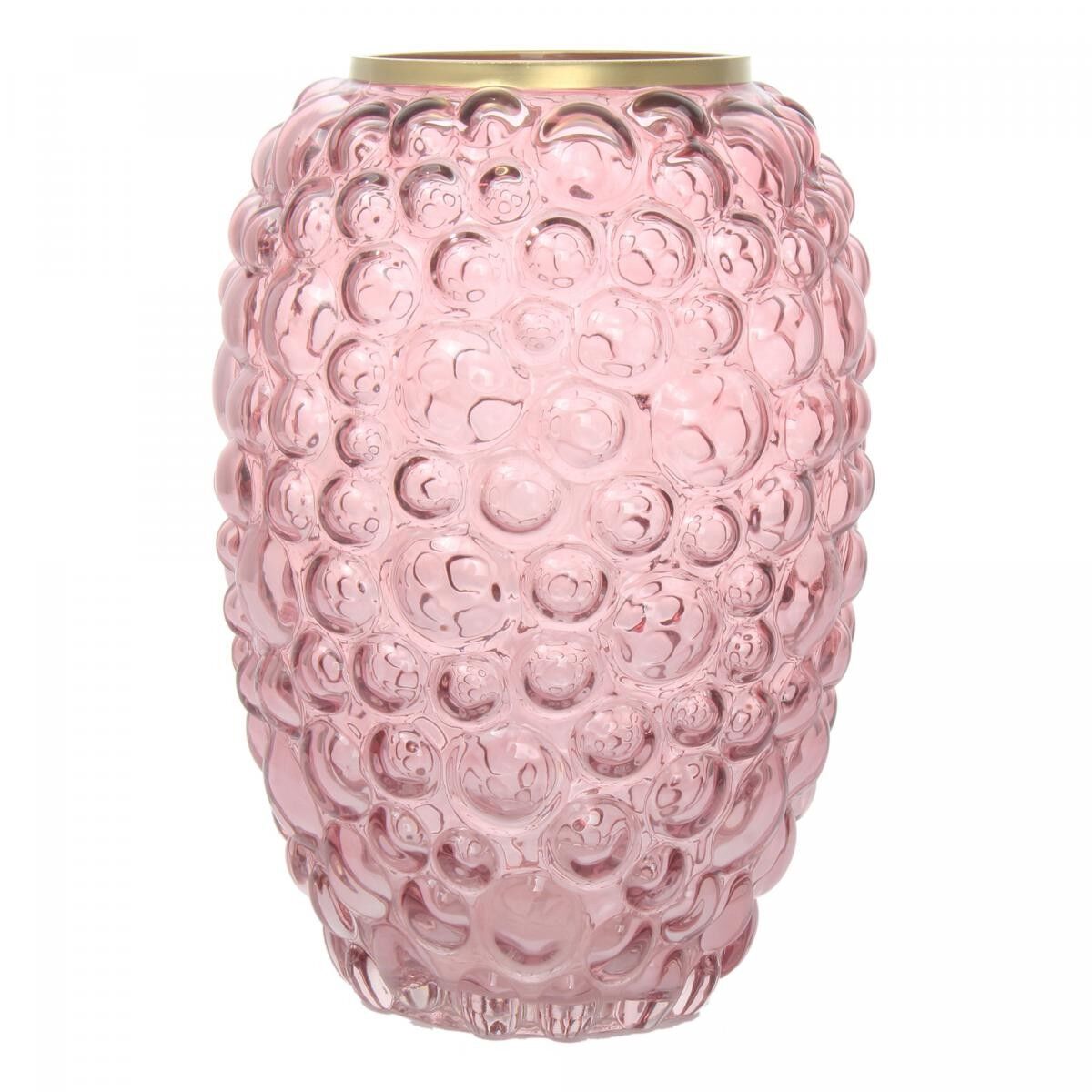 Vaso in vetro soffiato a bocca KOBI 17x17x25 rosa