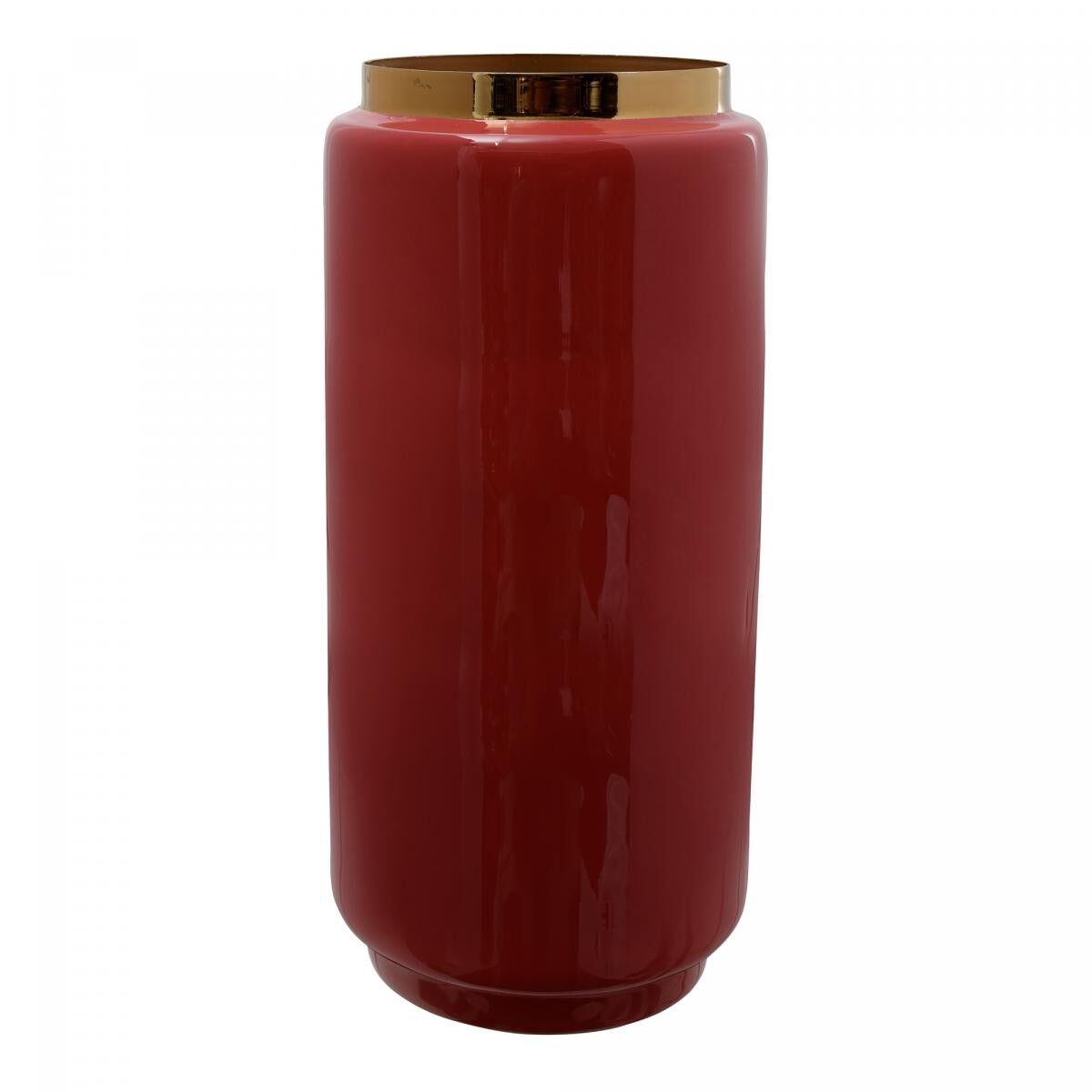 MOHA Vaso in ferro fatto a mano - Rosso - 15x15x30cm