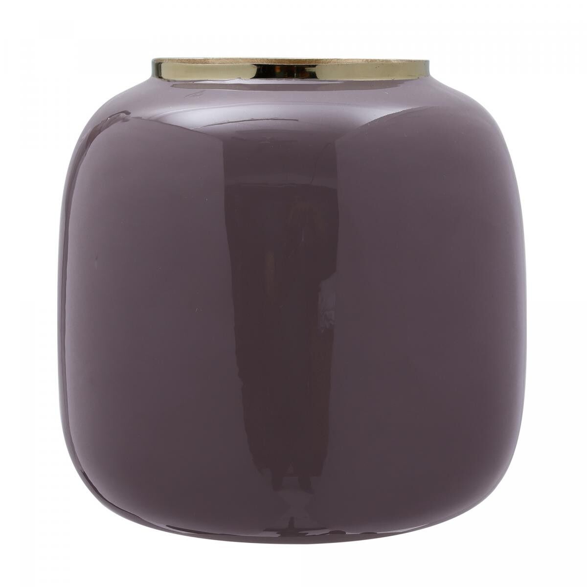 Vaso in ferro fatto a mano NIHI 17x17x16,5 viola scuro e oro