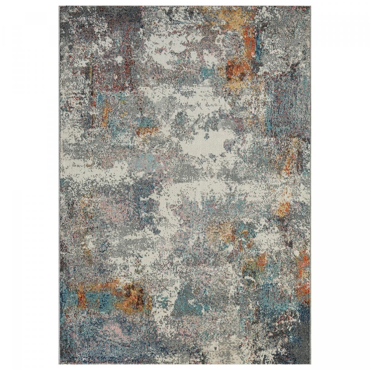 Tappeto da esterno GUGA 160x230 kilim intrecciato grigio chiaro e grigio scuro