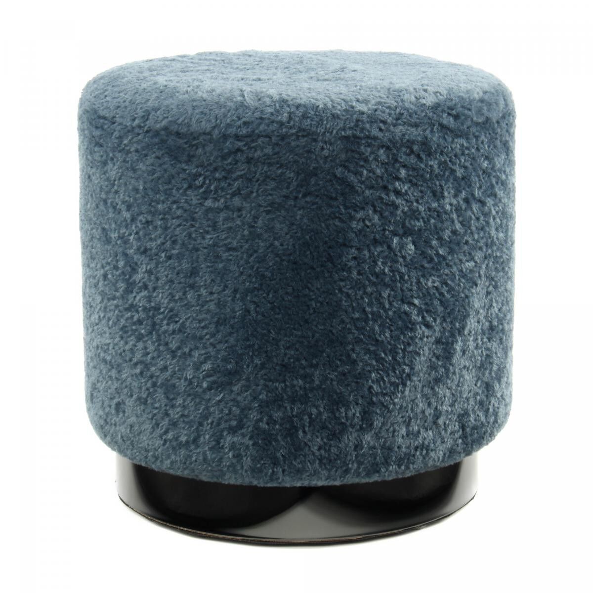 Sgabello CUDE semi-artigianale 35x35x35 blu e nero