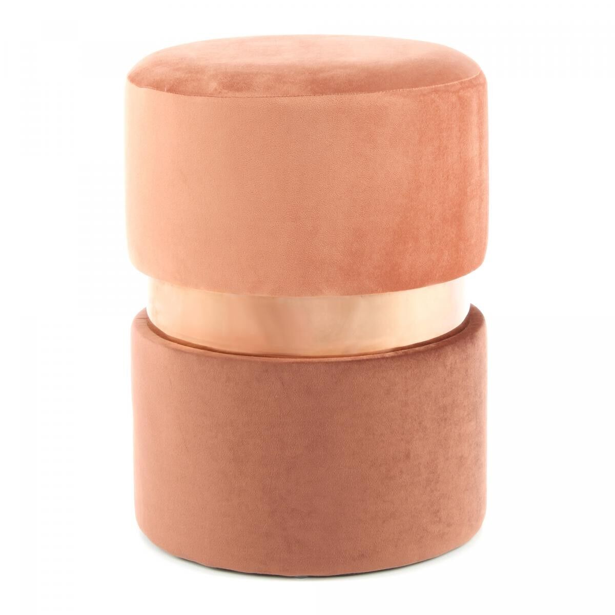 Sgabello semi-artigianale NORU 35x35x46 terra e rosa