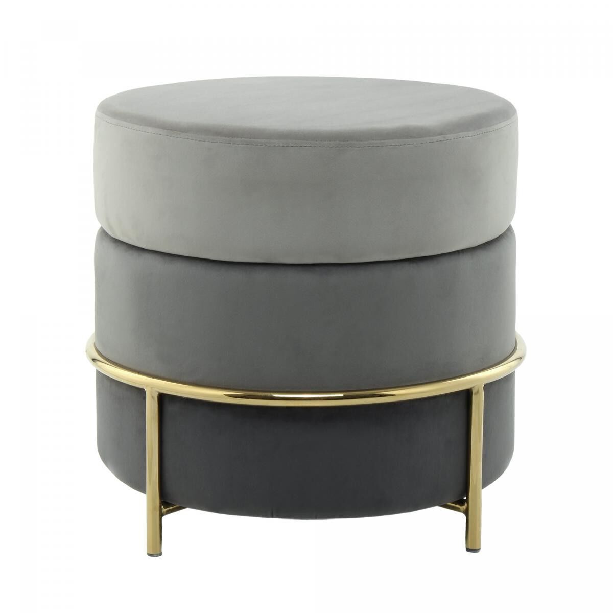 Sgabello semi-artigianale MIVA 48,5x48,5x46 grigio