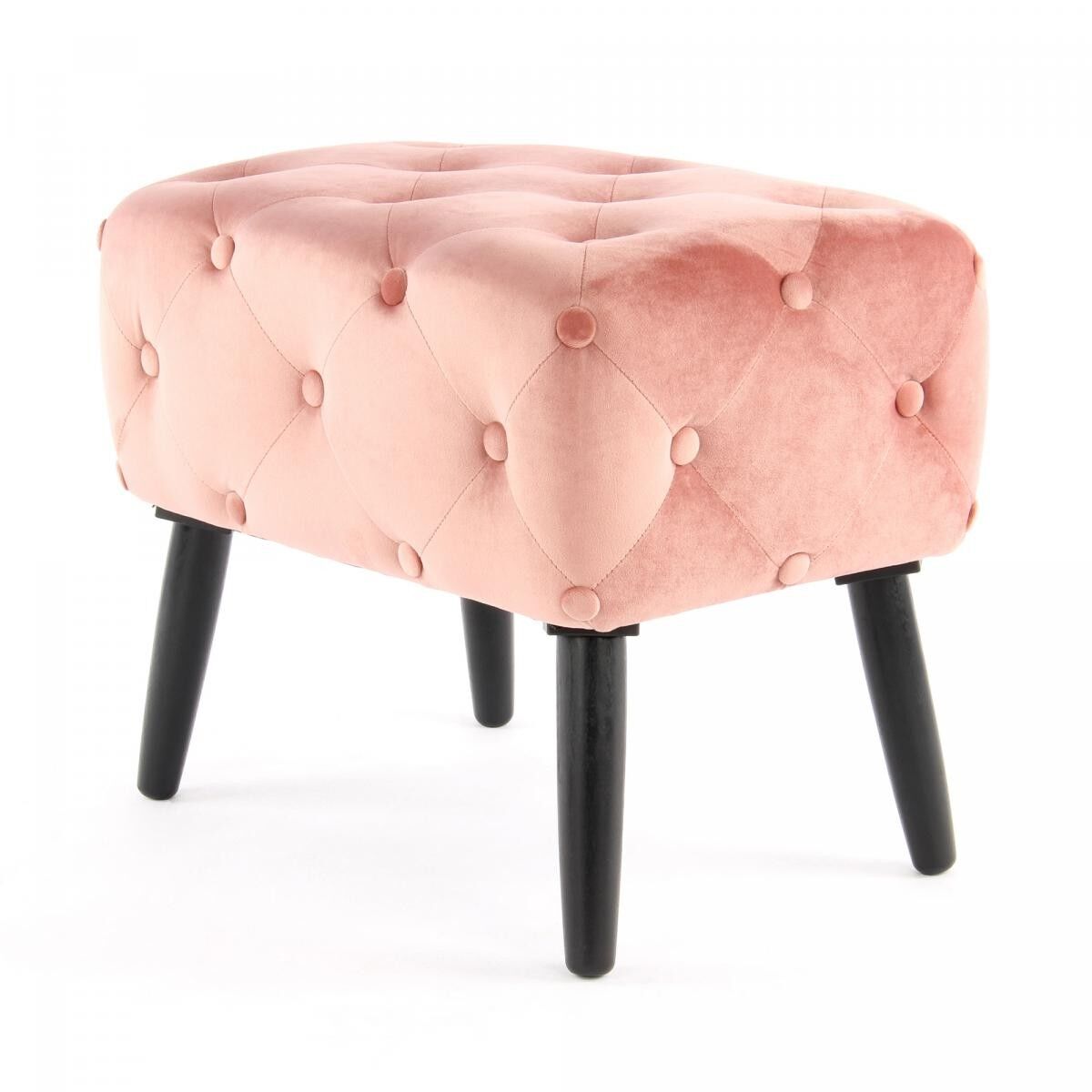 Sgabello semi-artigianale NADE 40x60x48 rosa e nero