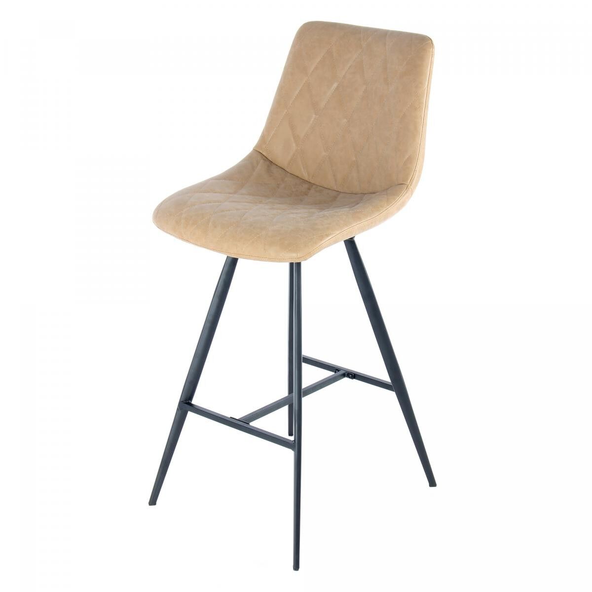 Sgabello da bar semi-artigianale SET DI 2 CILI 58x48 tortora e nero