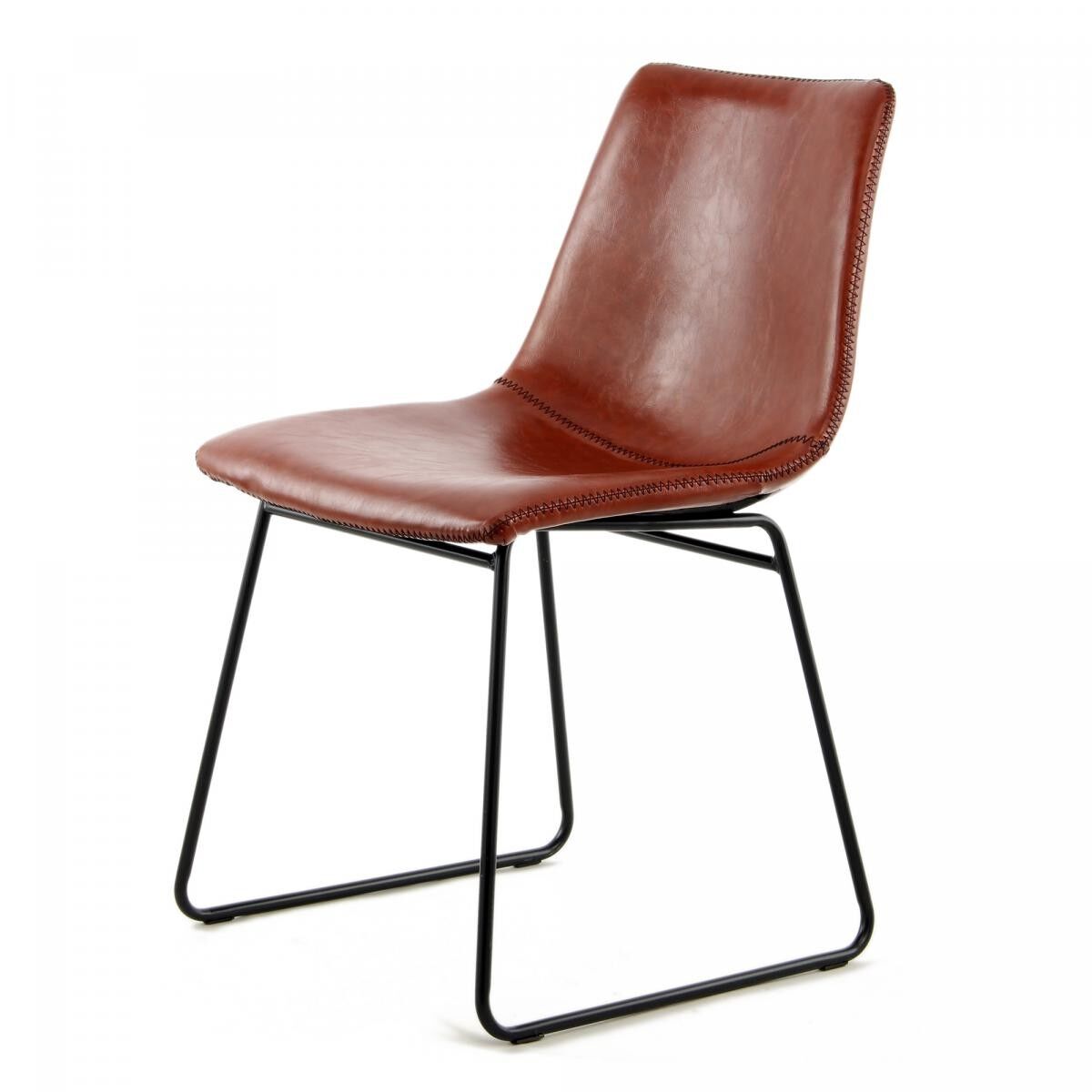 Set di 2 sedie Bili - marrone - 56x47,5x82cm