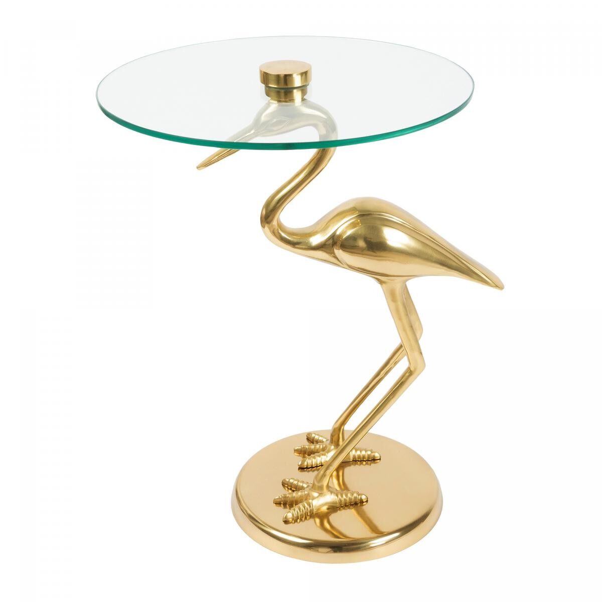 Tavolino in alluminio fatto a mano con motivo animali KEPE 40x40 oro