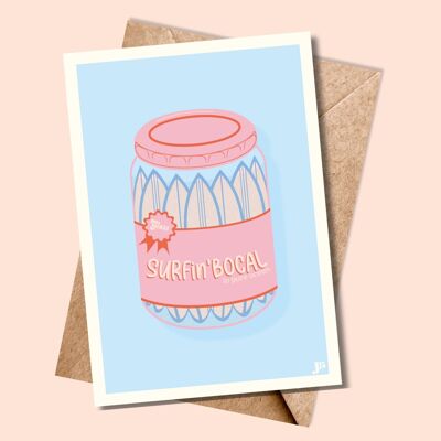 Carte Postale SURFin'BOCAL - Illustration 10x15cm