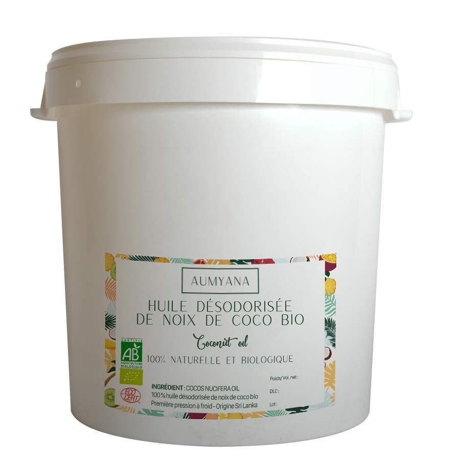 Organic deodorized coconut oil - 18.5 kg bucket