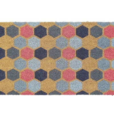 Mon tapis en fibre de coco - Géo 2 Hexagone