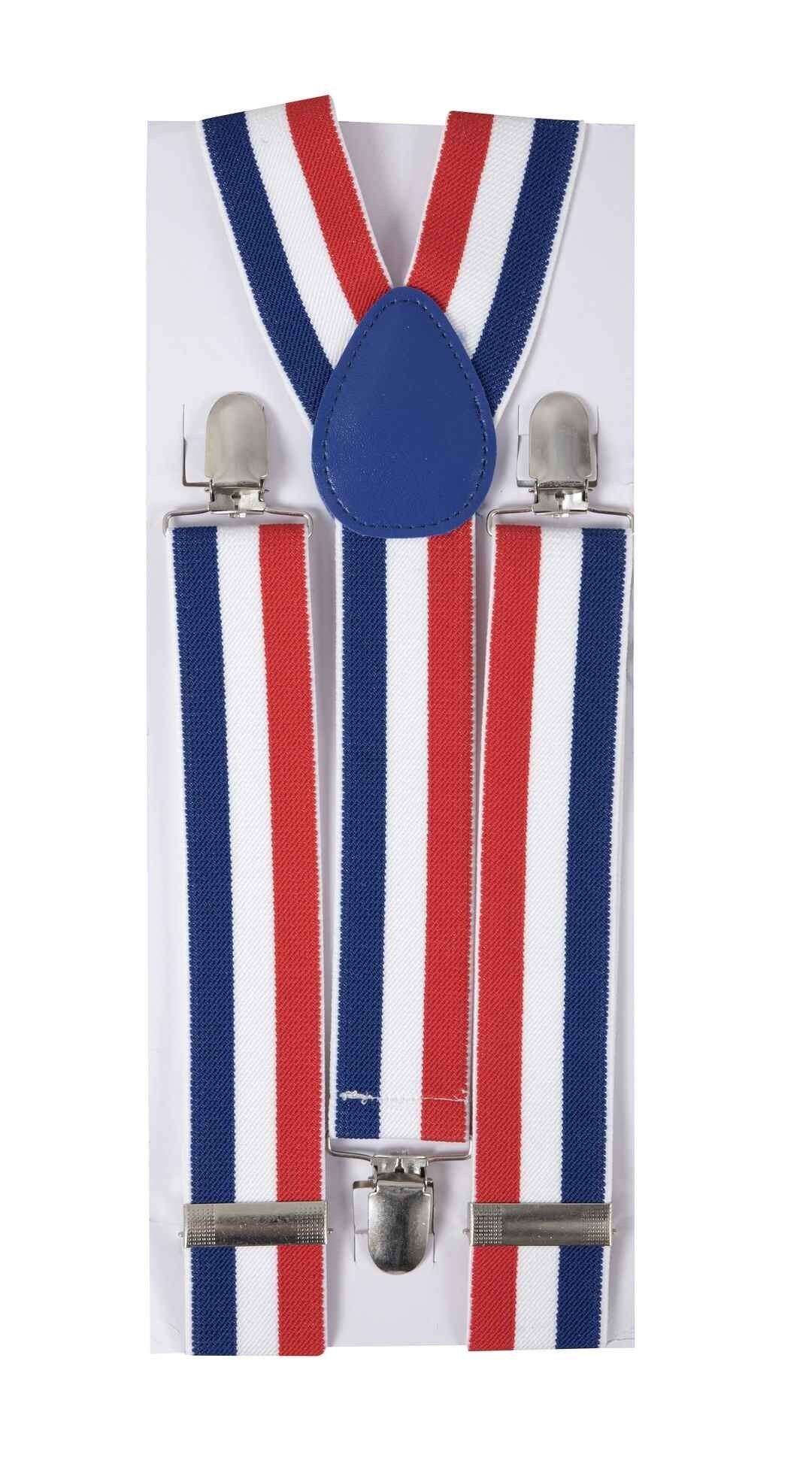 Suspenders - blue, white, red
