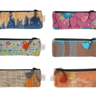 Set di 6 astucci Kantha N°27