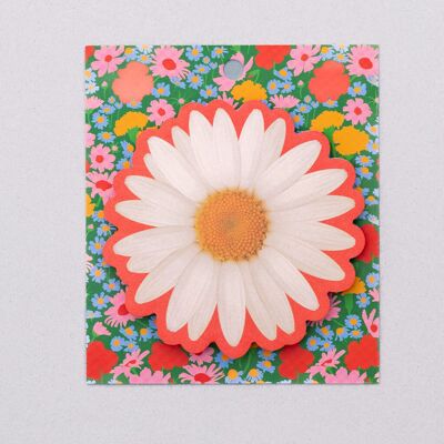 Bloc de notas adhesivas novedoso, flor