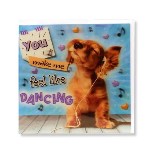 Magni | 3D card - "You make me feel like dancing"