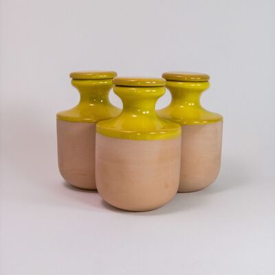 Oyas para enterrar talla S amarillo 500 ml en terracota