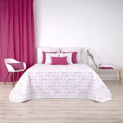 Colcha entretiempo reversible Crawley Fucsia