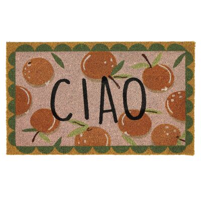 Il mio tappetino stampato in cocco Ciao Orange