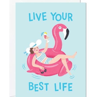 Lebe dein bestes Leben | Geburtstagskarte