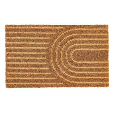 Felpudo curvo de fibra de coco en relieve My Mat