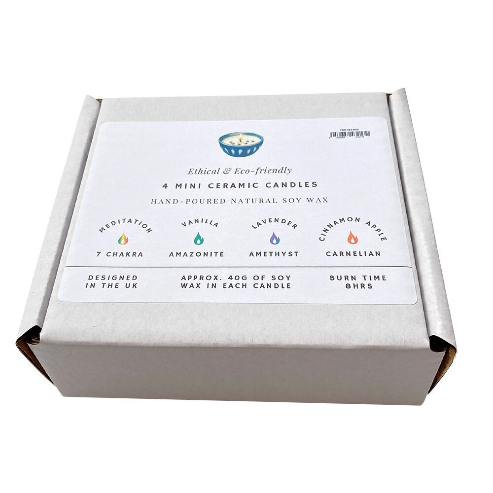 4 Mini-Keramikschalenkerzen