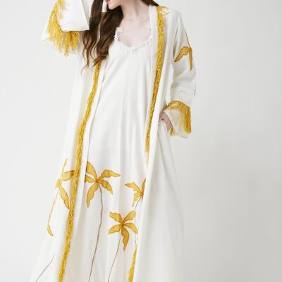 Kimono Long Blanc Horizon