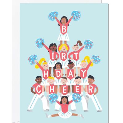 Cheerleader d'anniversaire | Carte d'anniversaire