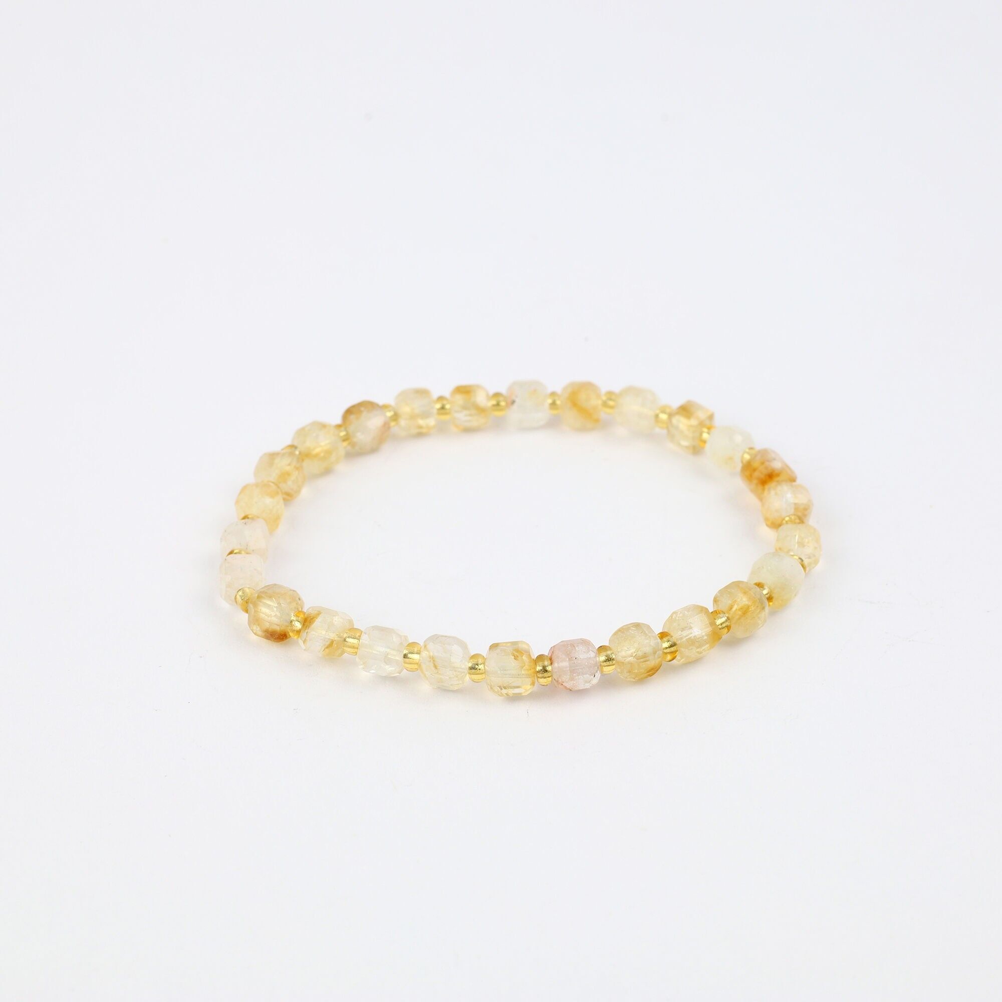 Bracciale in citrino taglio box 5mm