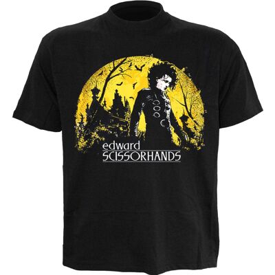 E HANDS TIJERA - LUZ DE LUNA - Camiseta negra con estampado frontal
